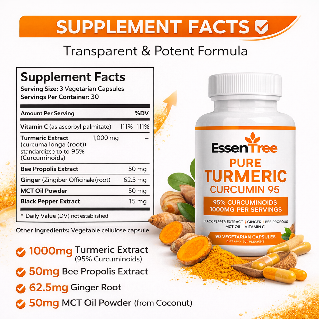High Strength Turmeric Curcumin - 1000mg